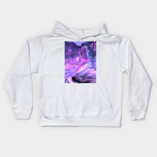 Harmful Help Glitched Fluid Art Kids Hoodie